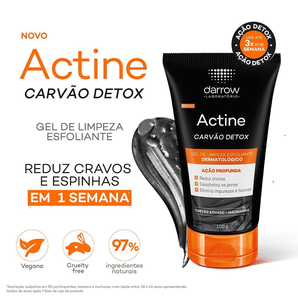 Gel de Limpeza Facial Esfoliante Darrow Actine - Carvão Detox - 7