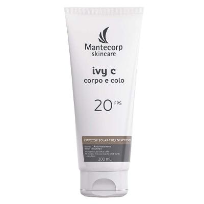 Rejuvenescedor com Proteção Solar FPS 20 Mantecorp Skincare Ivy C Corpo e Colo