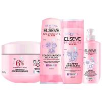 Elseve Glycolic Gloss Kit - Shampoo + Condicionador + Creme de Tratamento + Creme Super Gloss - 1