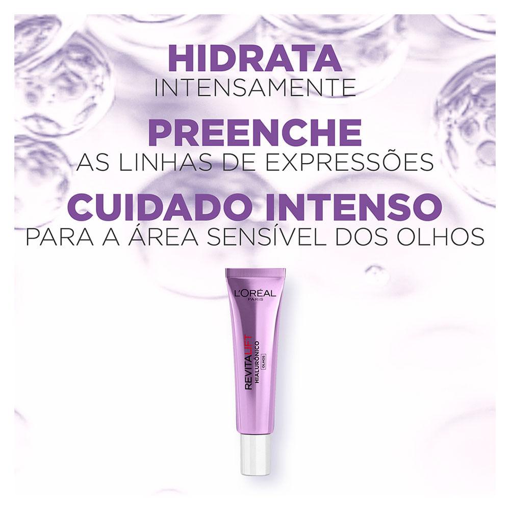Creme para Olhos Hidratante Anti-idade L'Oréal Paris - Revitalift Hialurônico - 1