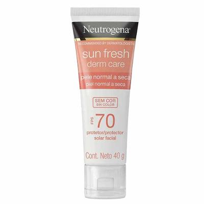 Protetor Solar Facial Neutrogena Sun Fresh Derm Care FPS70 – Pele Normal a Seca