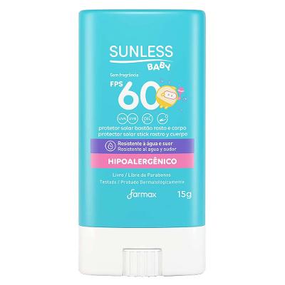 Protetor Solar Infantil em Bastão Sunless Baby FPS60