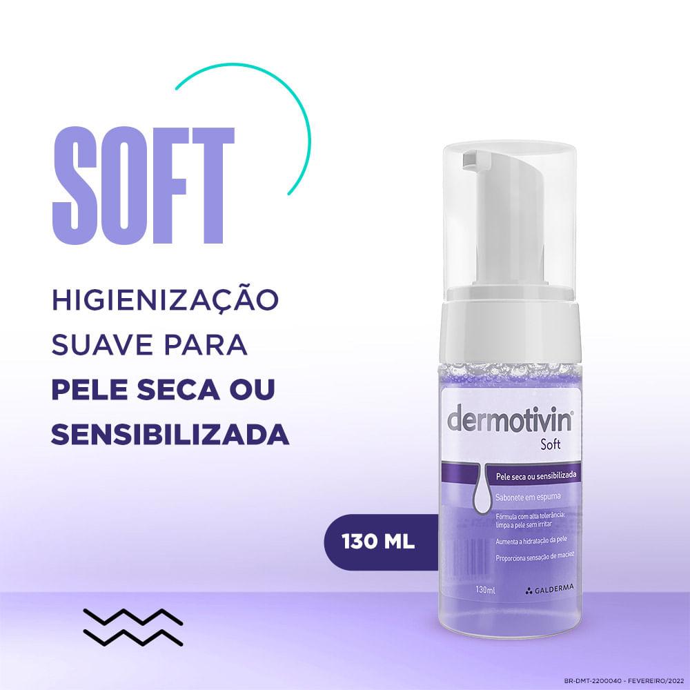 Espuma de Limpeza Facial para Pele Seca ou Sensibilizada Dermotivin Soft - 1