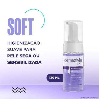 Espuma de Limpeza Facial para Pele Seca ou Sensibilizada Dermotivin Soft
