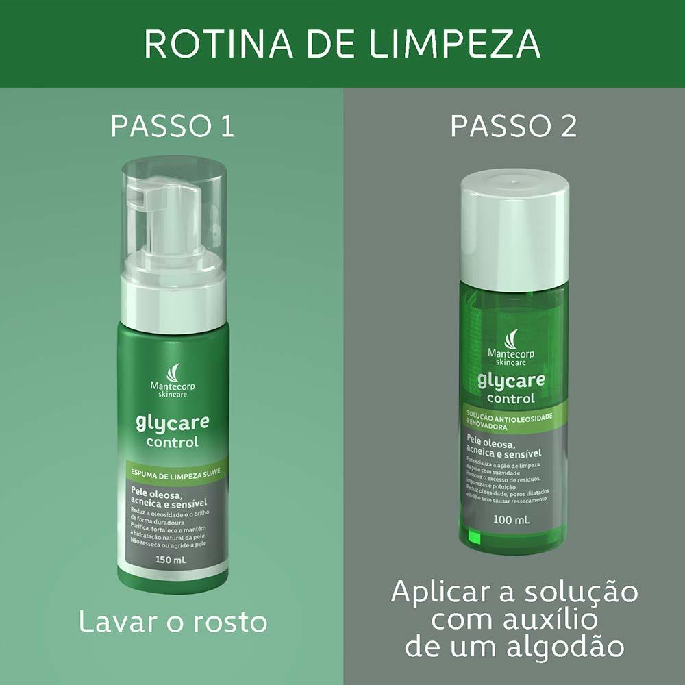 Espuma de Limpeza Facial Mantecorp Skincare Glycare Control - 5