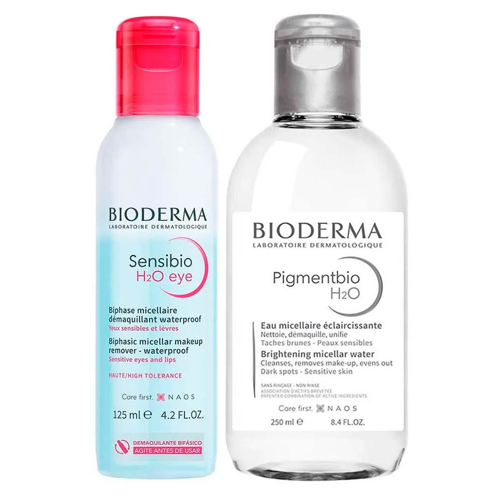 Bioderma Kit – Água Micelar Clareadora  250ml + Água Micelar Bifásica para Olhos e Lábios 125ml - 1