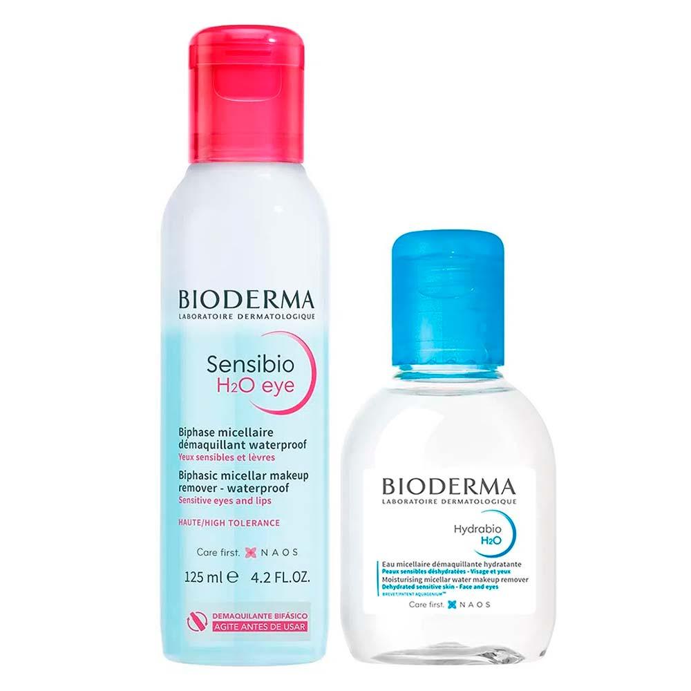 Bioderma Kit – Água Micelar Fortalecedora & Hidratante 100ml + Água Micelar Bifásica para Olhos e Lábios 125ml - 1