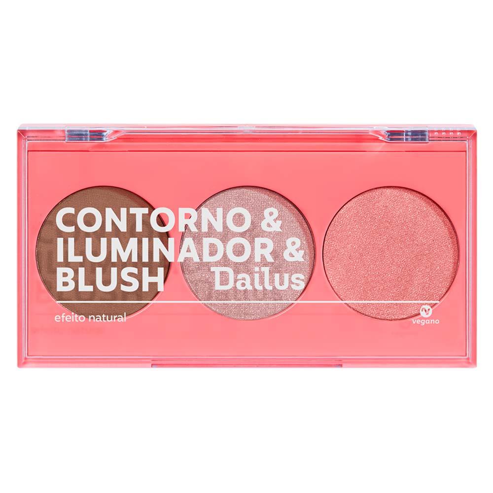 Paleta de Contorno & Iluminador & Blush Dailus Pele de Milhões 2 - 1