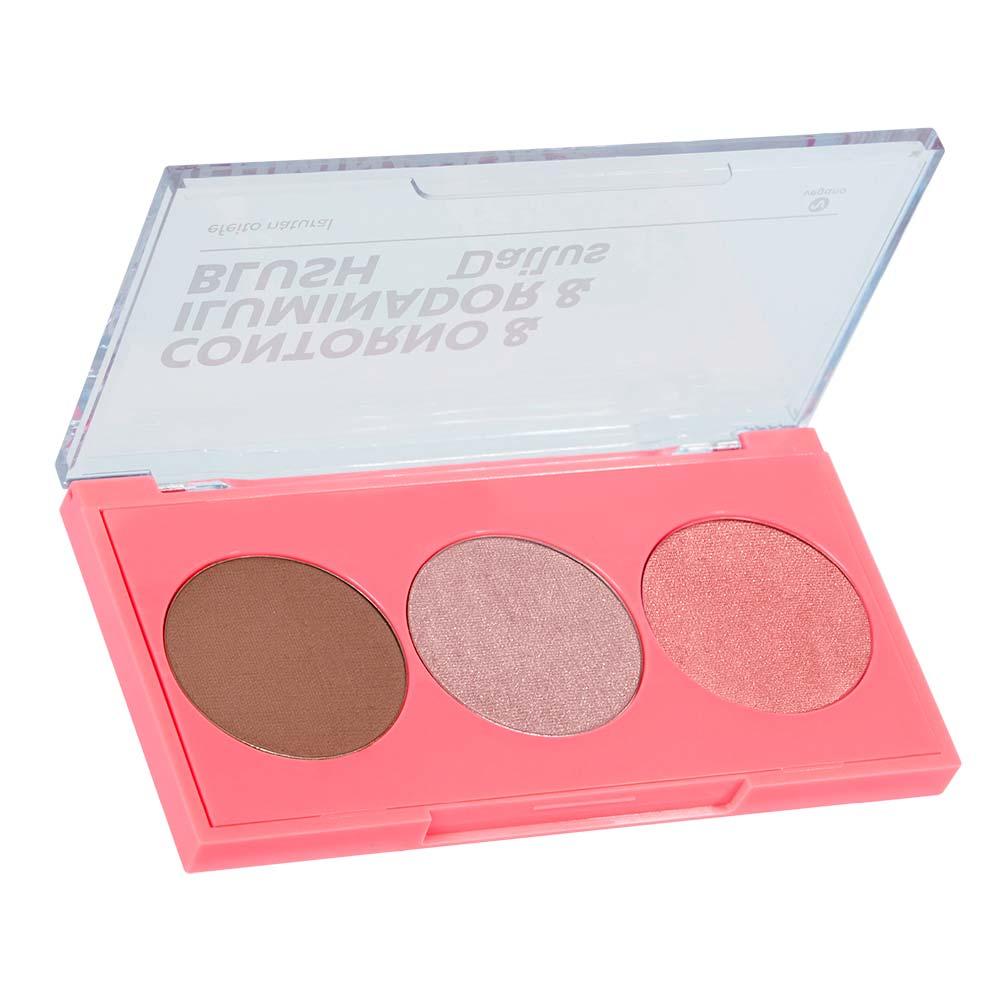 Paleta de Contorno & Iluminador & Blush Dailus Pele de Milhões 2 - 4
