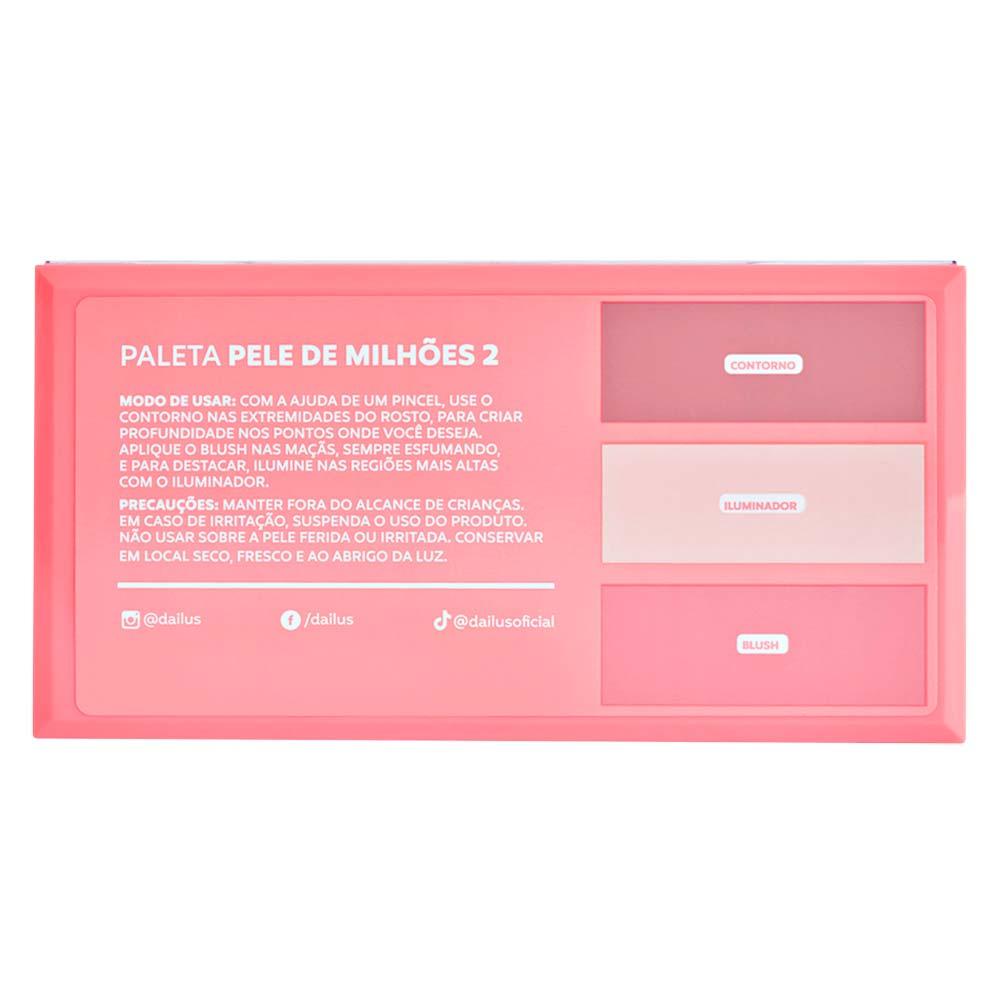Paleta de Contorno & Iluminador & Blush Dailus Pele de Milhões 2 - 6