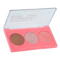 Paleta de Contorno & Iluminador & Blush Dailus Pele de Milhões 2