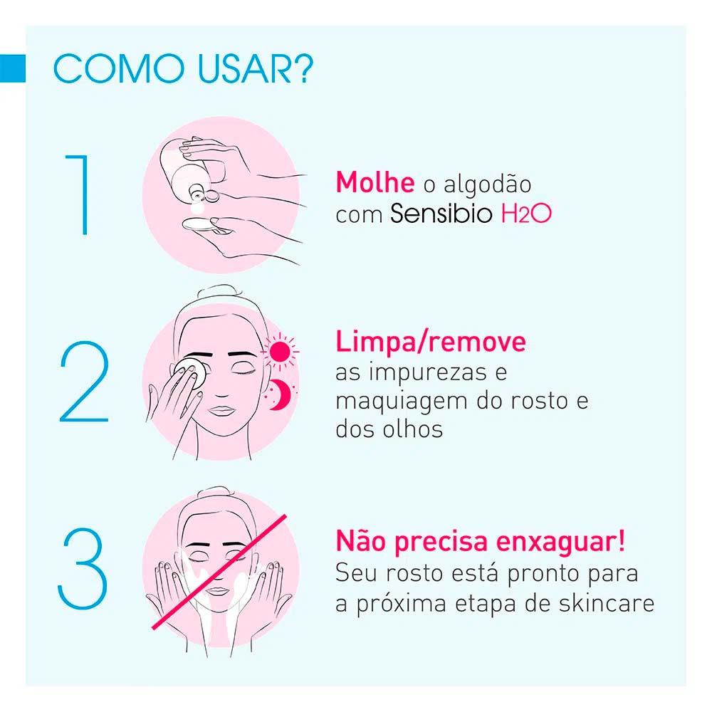 Bioderma Kit – Água Micelar Calmante Embalagem com Duas de 250ml + Água Micelar Bifásica para Olhos e Lábios 125ml - 3