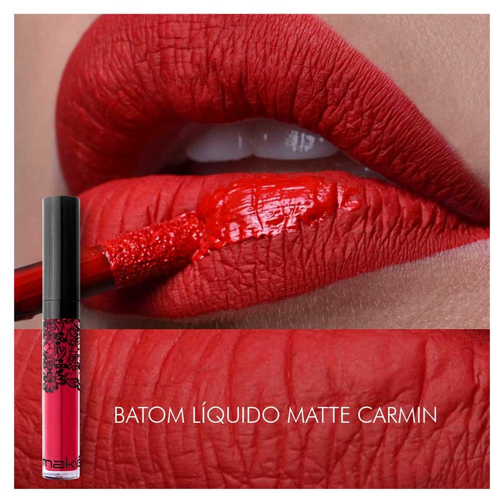 Batom Líquido Matte Makiê Tons Vermelhos - 4