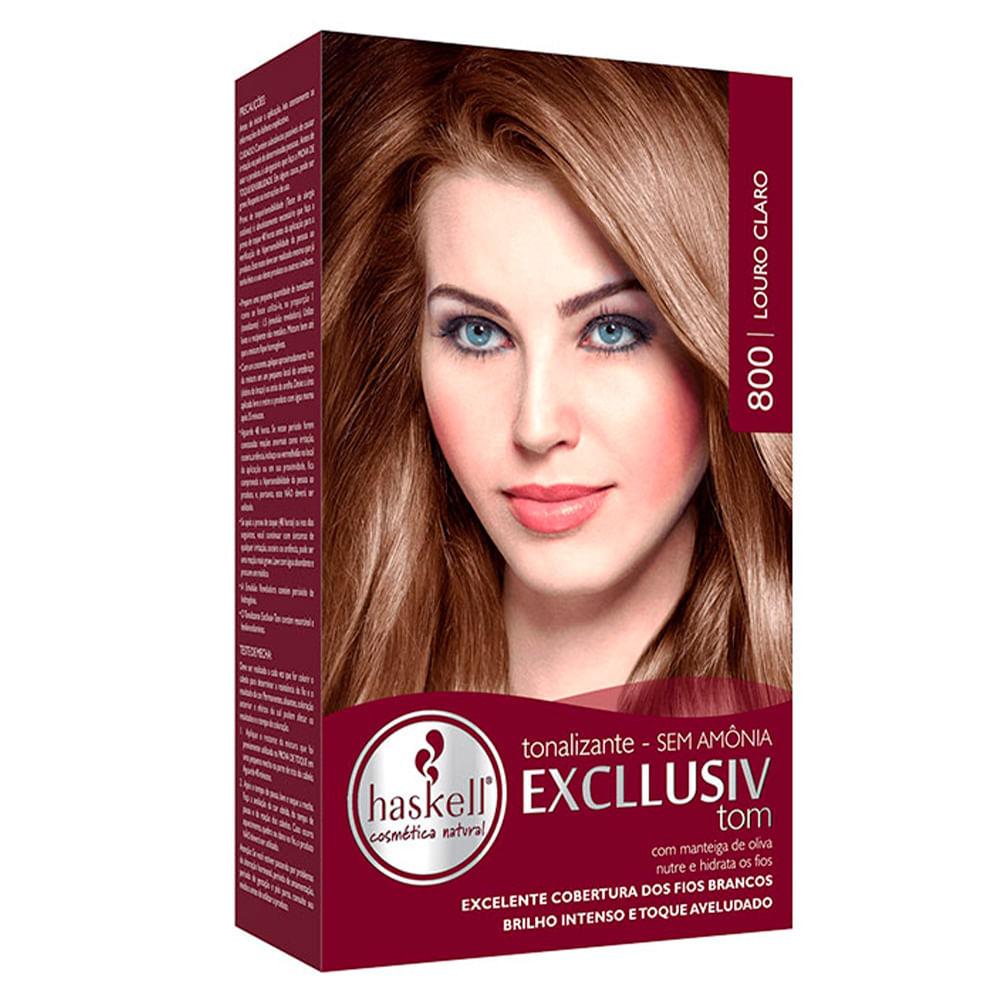 Haskell Tons claros Kit – Tonalizante + Tratamento pós + Emulsão + Luvas + Folheto - 1