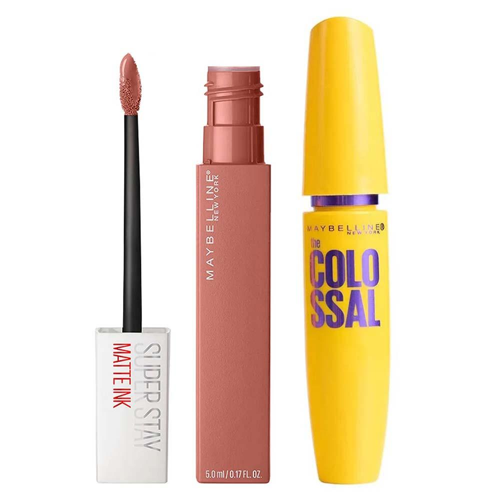 Maybelline Kit - Batom Líquido Longa Duração + Máscara de Cílios - 1