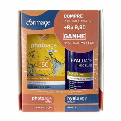 Dermage Kit - Protetor Solar Facial FPS50 +  Água Micelar