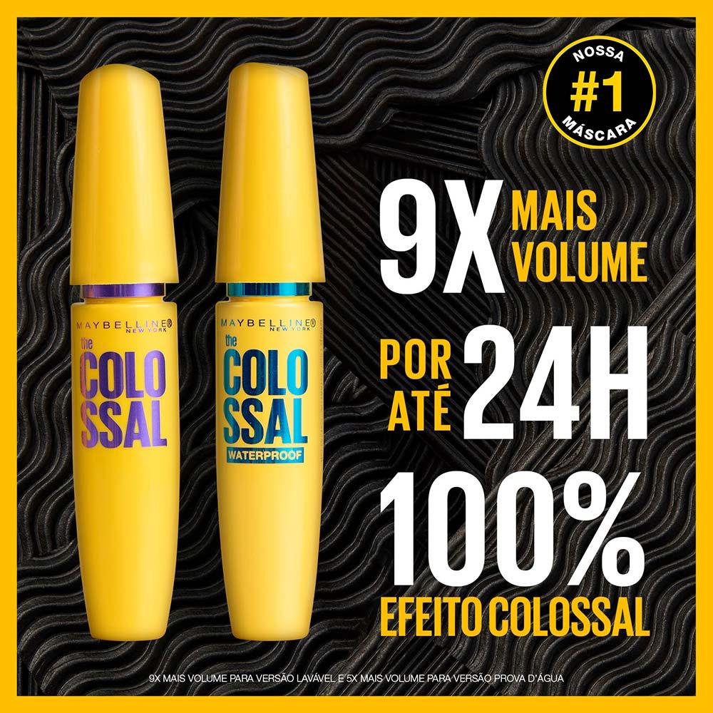 Máscara de Cílios Maybelline The Colossal Volum' Express Lavável Preto - 6