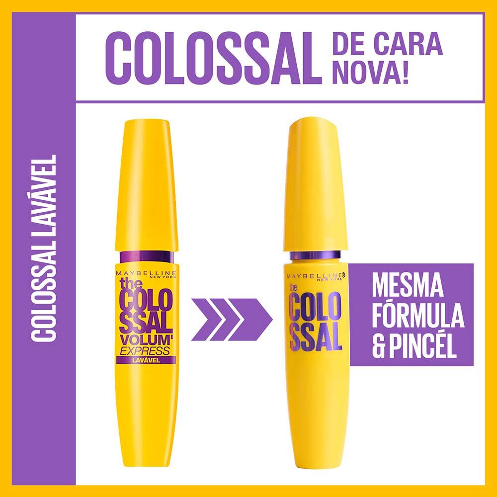 Máscara de Cílios Maybelline The Colossal Volum' Express Lavável Preto - 8