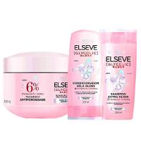 Elseve Glycolic Gloss Kit - Shampoo + Condicionador + Creme de Tratamento - 1