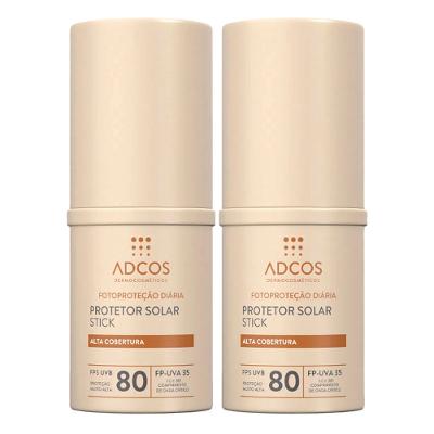 Adcos Kit com 2 Protetores Solares com Cor FPS80 - Nude
