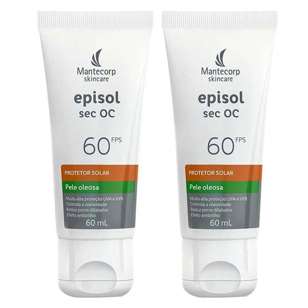 Kit 2x Protetor Solar FPS60 Episol SEC OC Mantecorp Skincare - 1