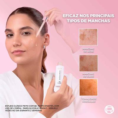 Sérum Facial Anti-Marcas com Ácido Glicólico L'Oréal Paris Glycolic Bright