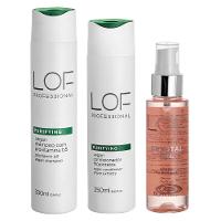 LOF Professional Purifying Vegan Kit – Shampoo 300ml + Sérum 60ml + Condicionador 250ml - 1