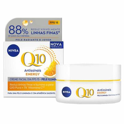 NIVEA Creme Facial Antissinais Q10 Energy Dia FPS 15