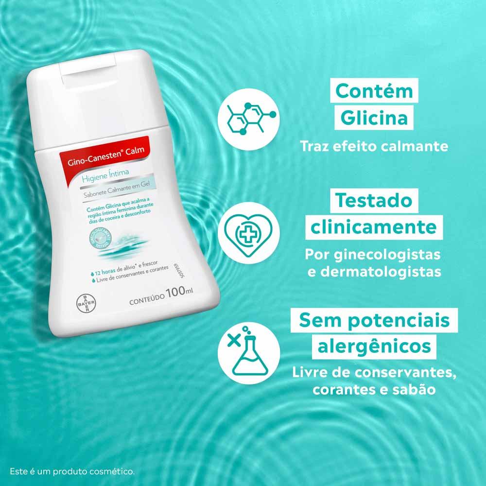 Sabonete Íntimo em Gel para Coceira Vaginal Gino-Canesten Calm - 3