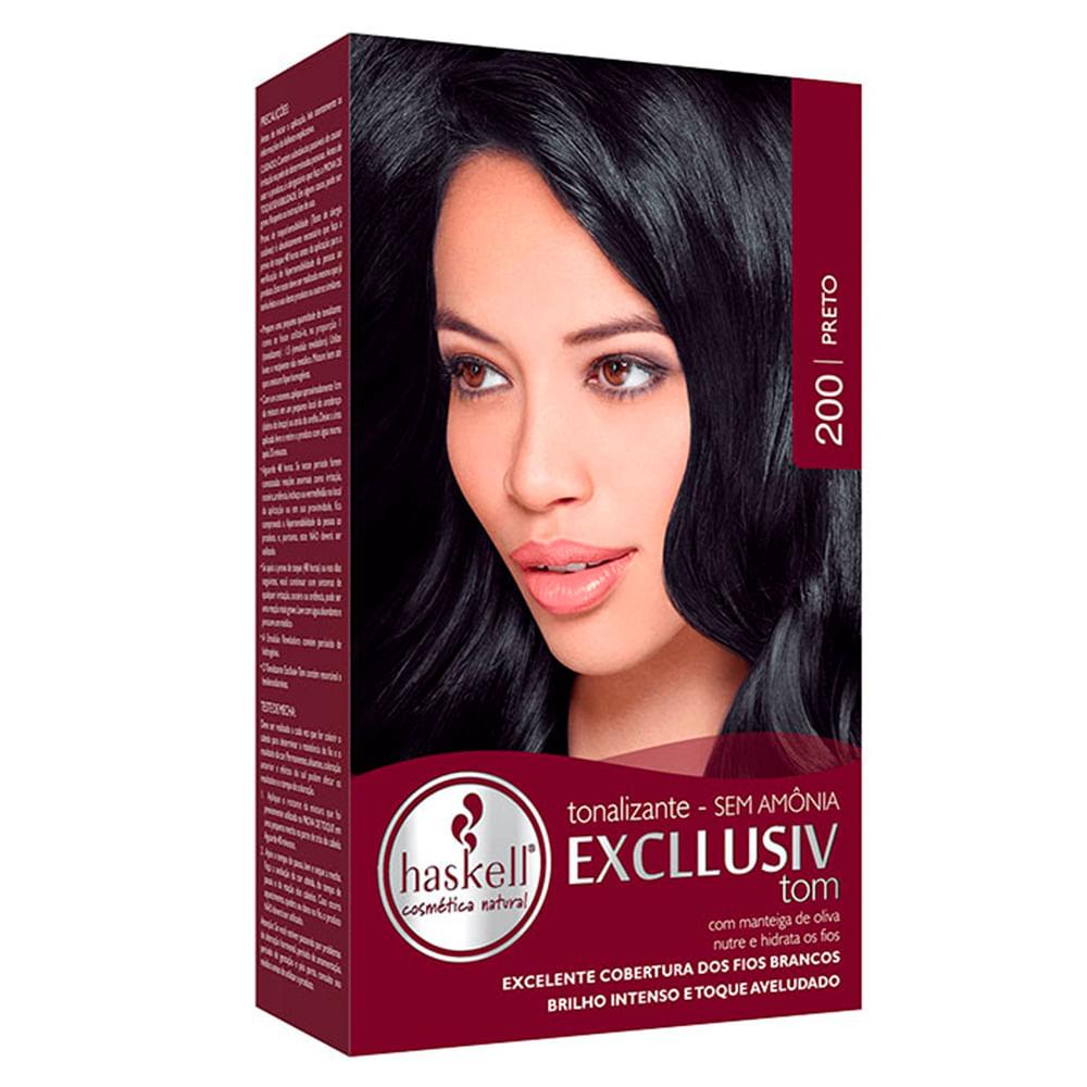 Haskell Tons Pretos Kit – Tonalizante + Tratamento pós + Emulsão + Luvas + Folheto - 1