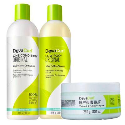 Deva Curl Heaven In Hair Kit - Low Poo + Condicionador + Máscara Hidratante