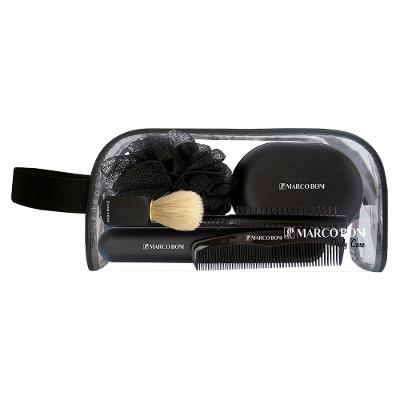Marco Boni Necessaire Masculina Kit – Necessaire + Escova + Pente + Pincel + Porta Escova + Saboneteira + Esponja de Banho