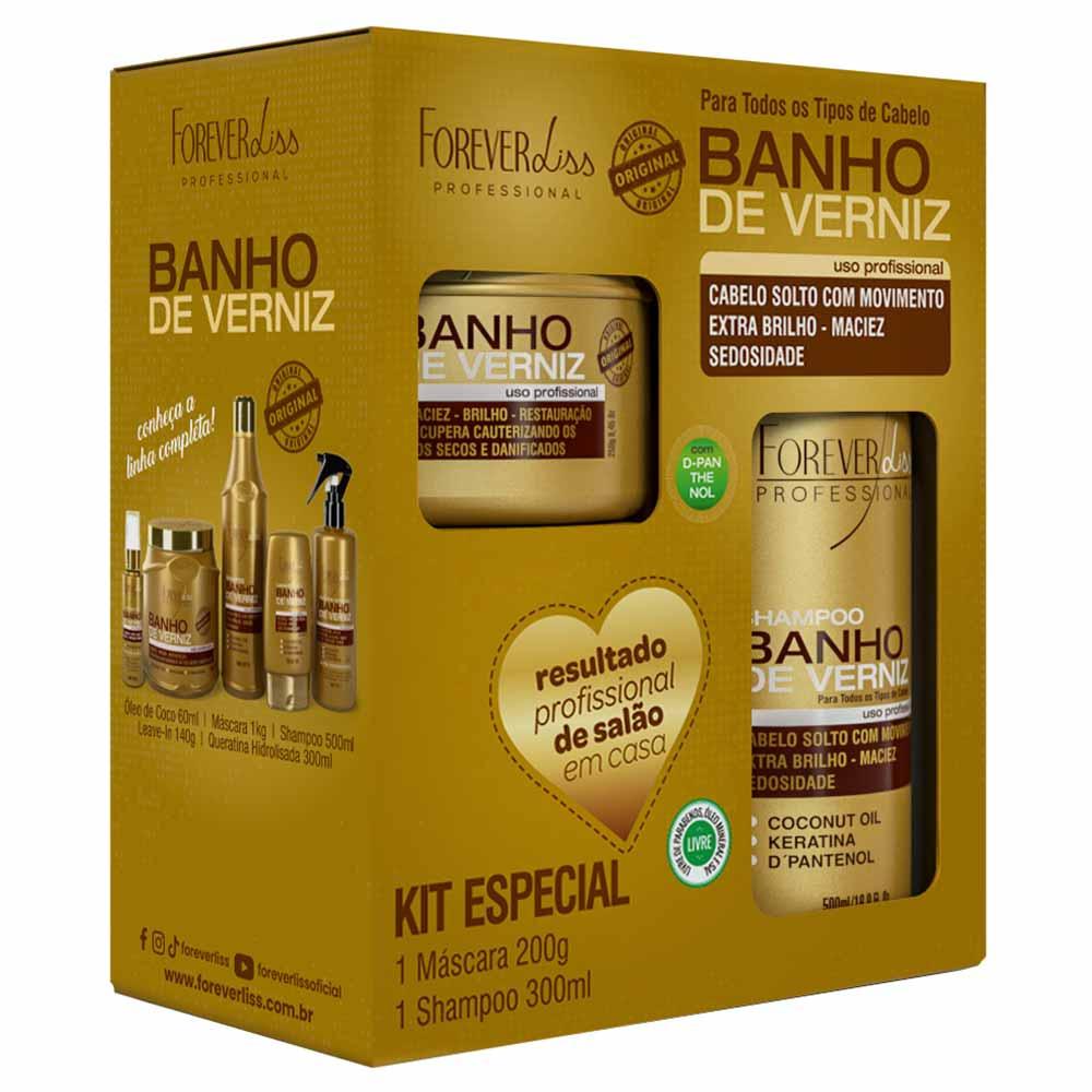 Kit Shampoo + Máscara Forever Liss Especial Banho de Verniz - 1