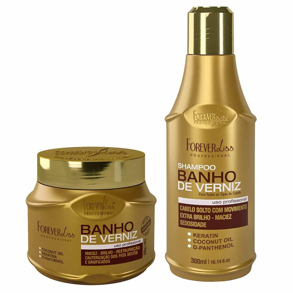 Kit Shampoo + Máscara Forever Liss Especial Banho de Verniz - 4