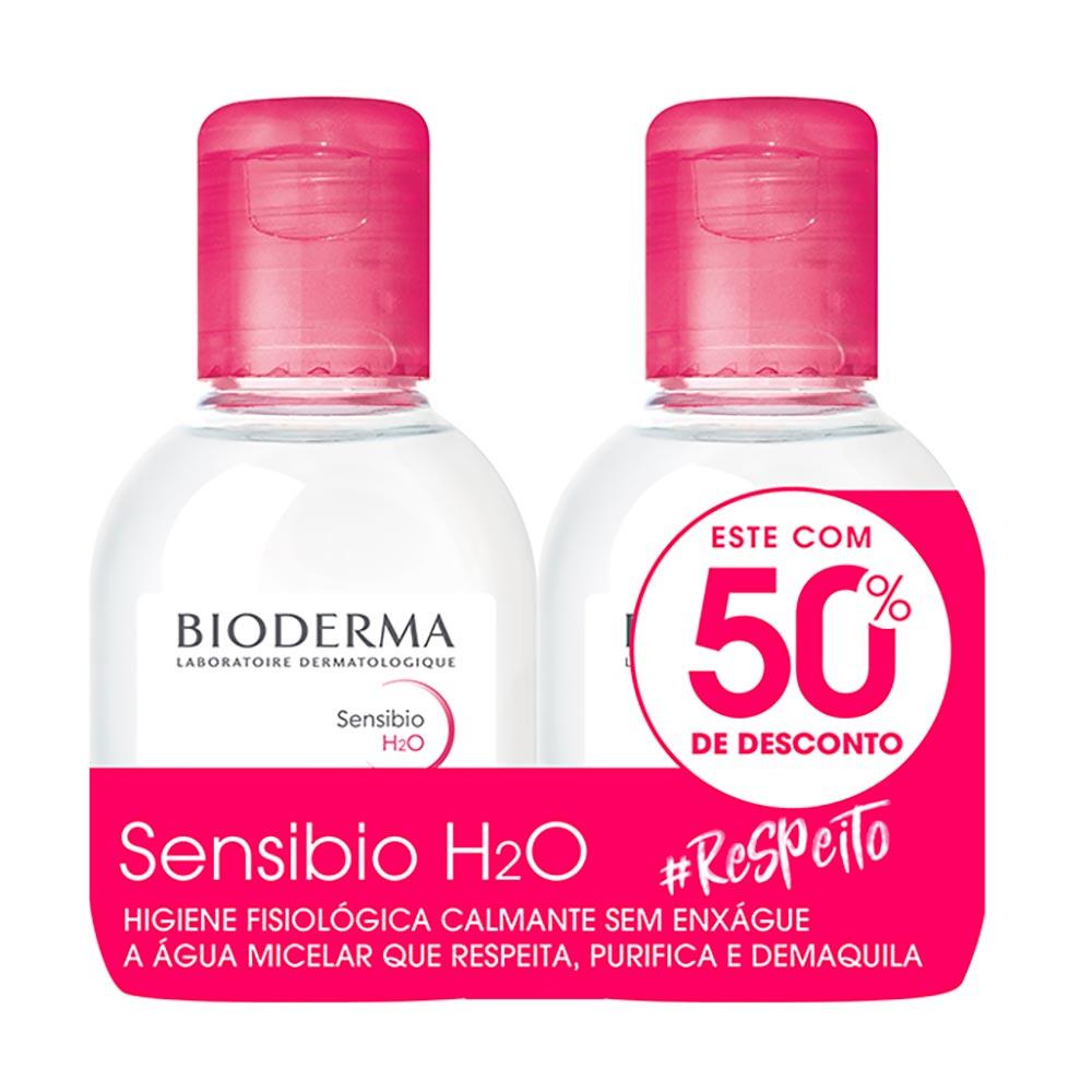 Kit Bioderma H2O Sensibio Água Micelar Calmante com 2 Unidades - 1