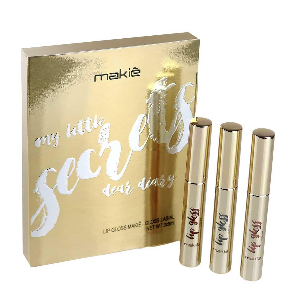 Makiê My Little Secrets Kit – 3 Lip Gloss Labiais - 1