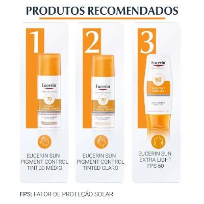 Protetor Solar Facial Eucerin - Sun Fluido Anti-Idade Creme Facial FPS50