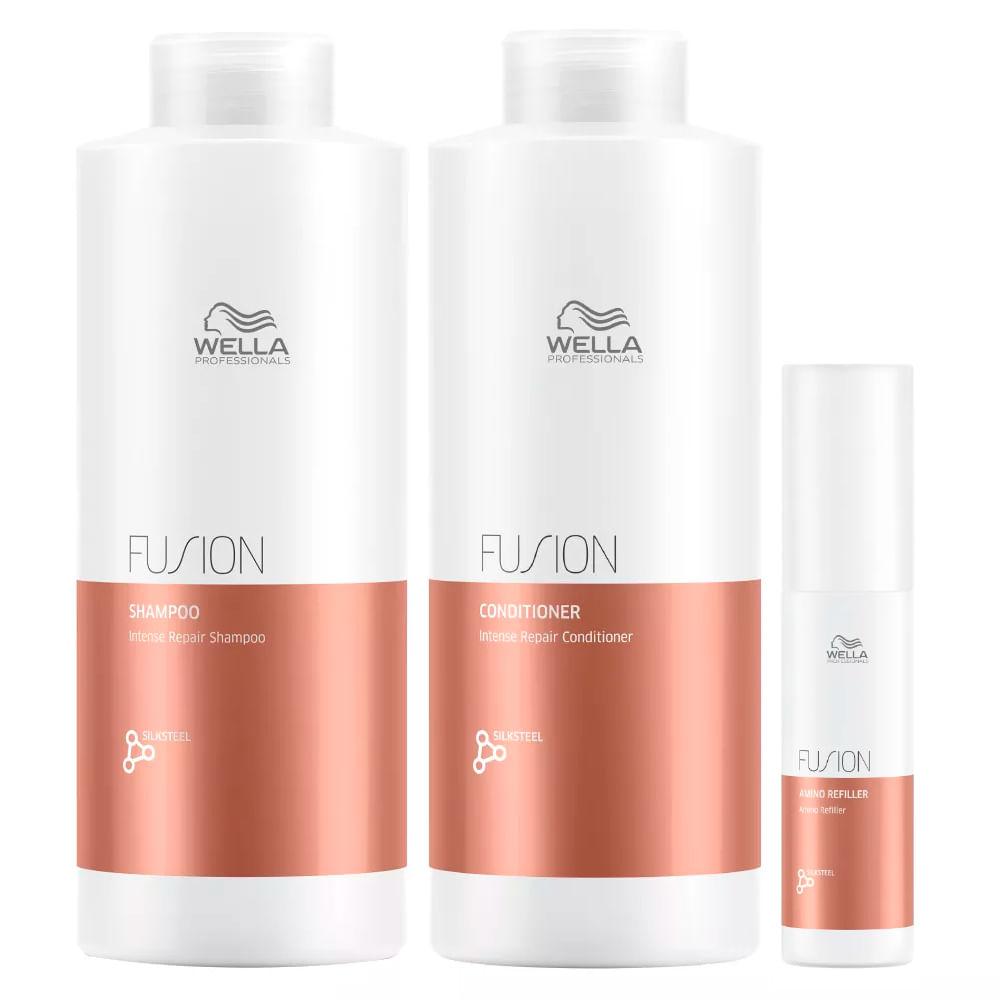 Kit Wella Professionals Fusion - Shampoo + Condicionador + Tratamento - 1