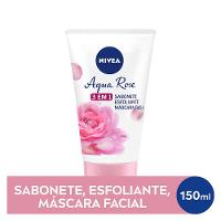 NIVEA Aqua Rose 3 em 1  - Sabonete, Esfoliante e Máscara Facial - 6