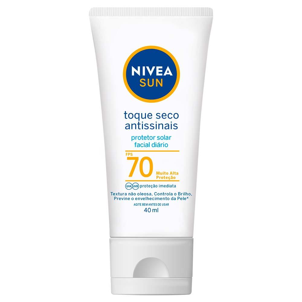 NIVEA Sun Protetor Solar Facial Toque Seco Antissinais Fps70 - 1