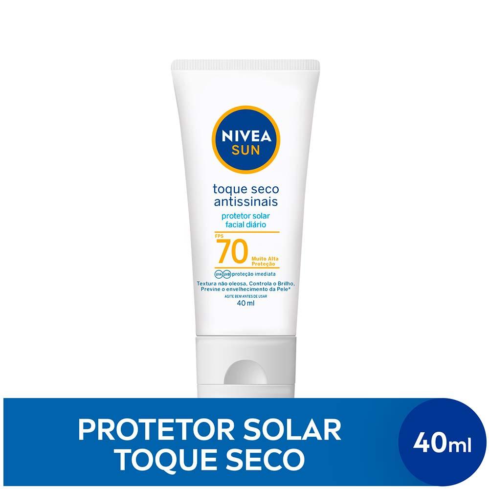 NIVEA Sun Protetor Solar Facial Toque Seco Antissinais Fps70 - 2