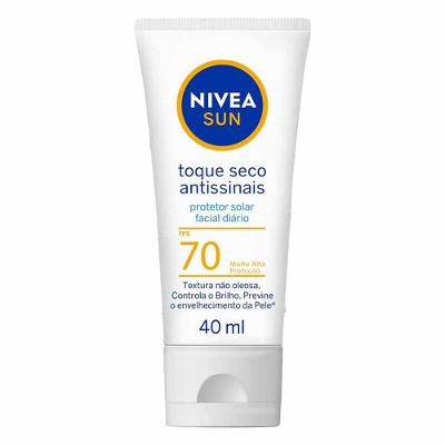 NIVEA Sun Protetor Solar Facial Toque Seco Antissinais Fps70