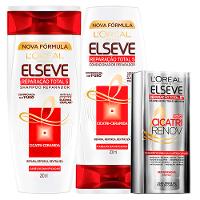 Kit Elseve Reparação Total 5+ L’Oréal Paris - Shampoo + Condicionador + Cicatri Renov - 1