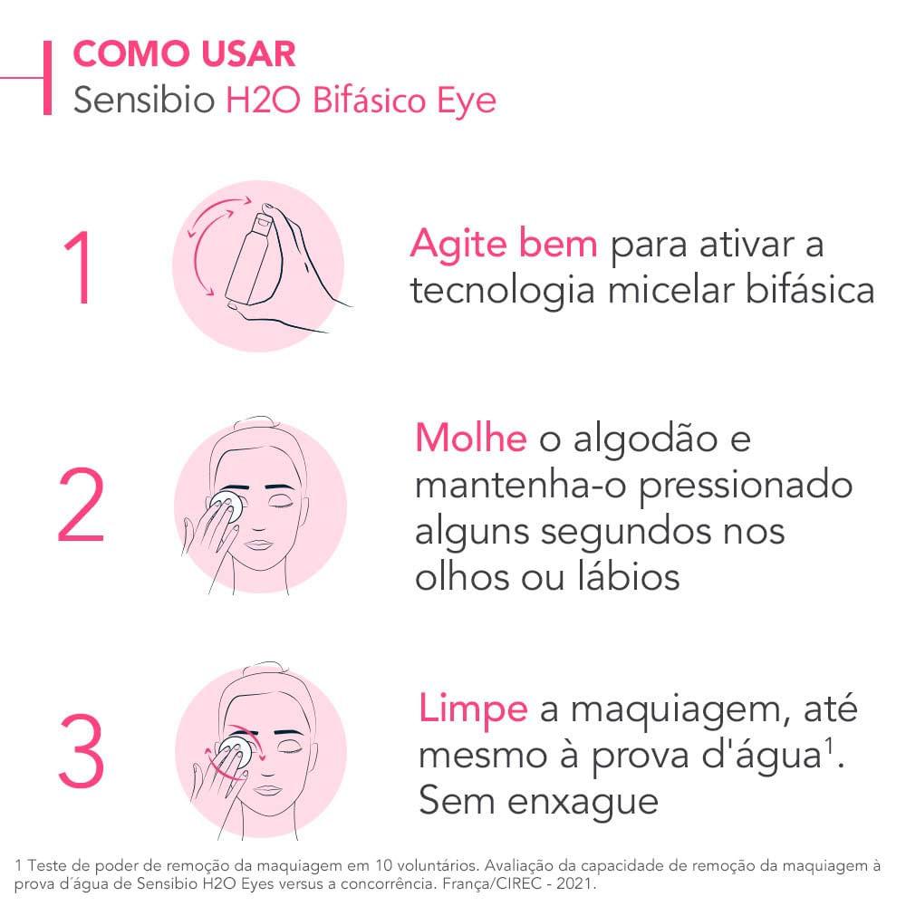 Água Micelar Bifásica para Olhos e Lábios Bioderma Sensibio H2O Eye - 5