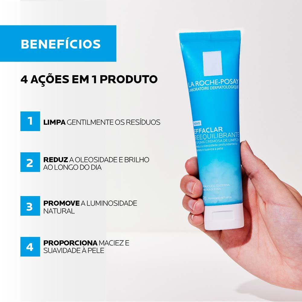 Espuma de Limpeza Facial Cremosa La Roche-Posay Effaclar Reequilibrante - 5