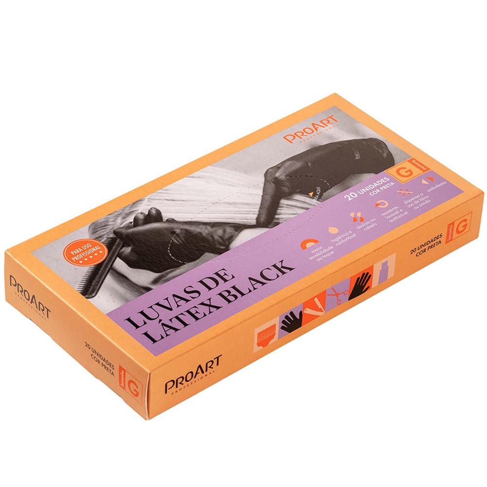 Luvas de Látex Proart Black - 20 Unidades - 2