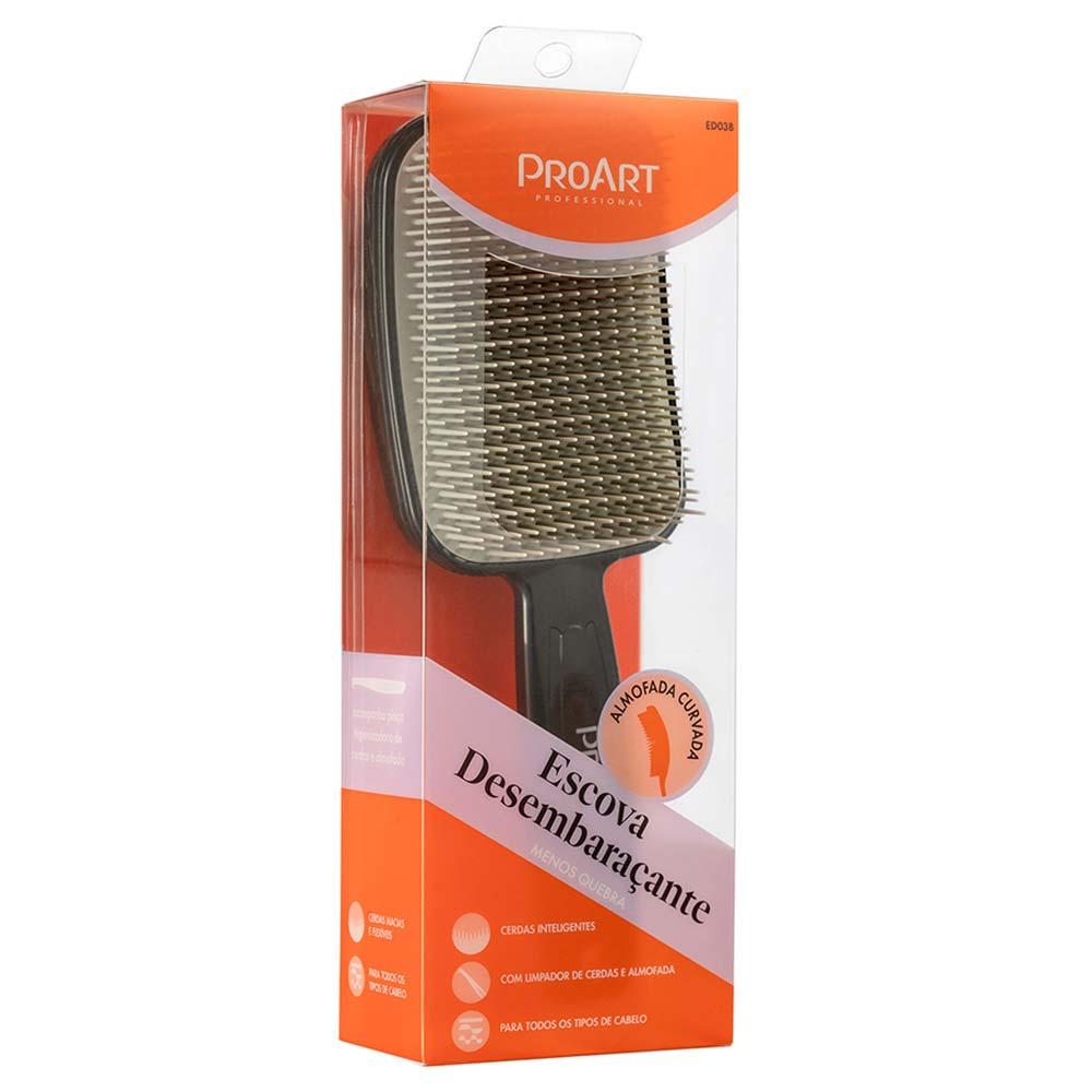 Escova de Cabelo Desembaraçante ProArt Preta e Cinza - 3