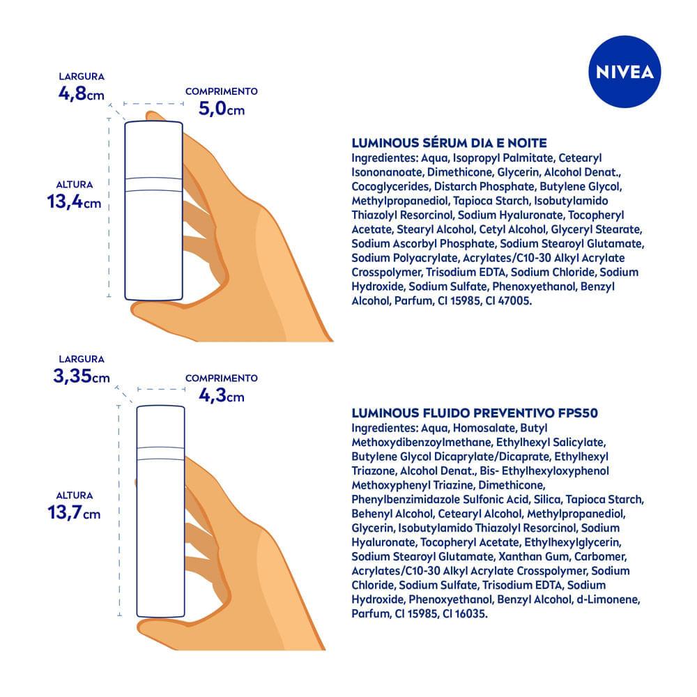 NIVEA Cellullar Luminous 630 Kit - Sérum Clareador + Fluido Facial - 4