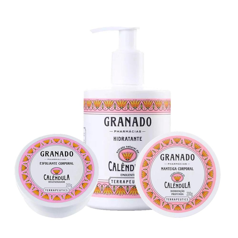 Granado Calêndula Kit - Esfoliante + Hidratante + Manteiga Corporal - 1