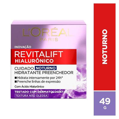 Creme Hidratante Facial Anti-idade L'Oréal Paris Revitalift Hialurônico Noturno